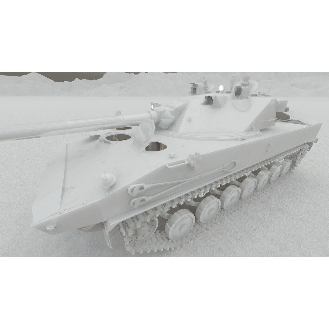 2S25 Sprut-SD 3D Model – Detailed Military Vehicle with Interior, OBJ - View 35