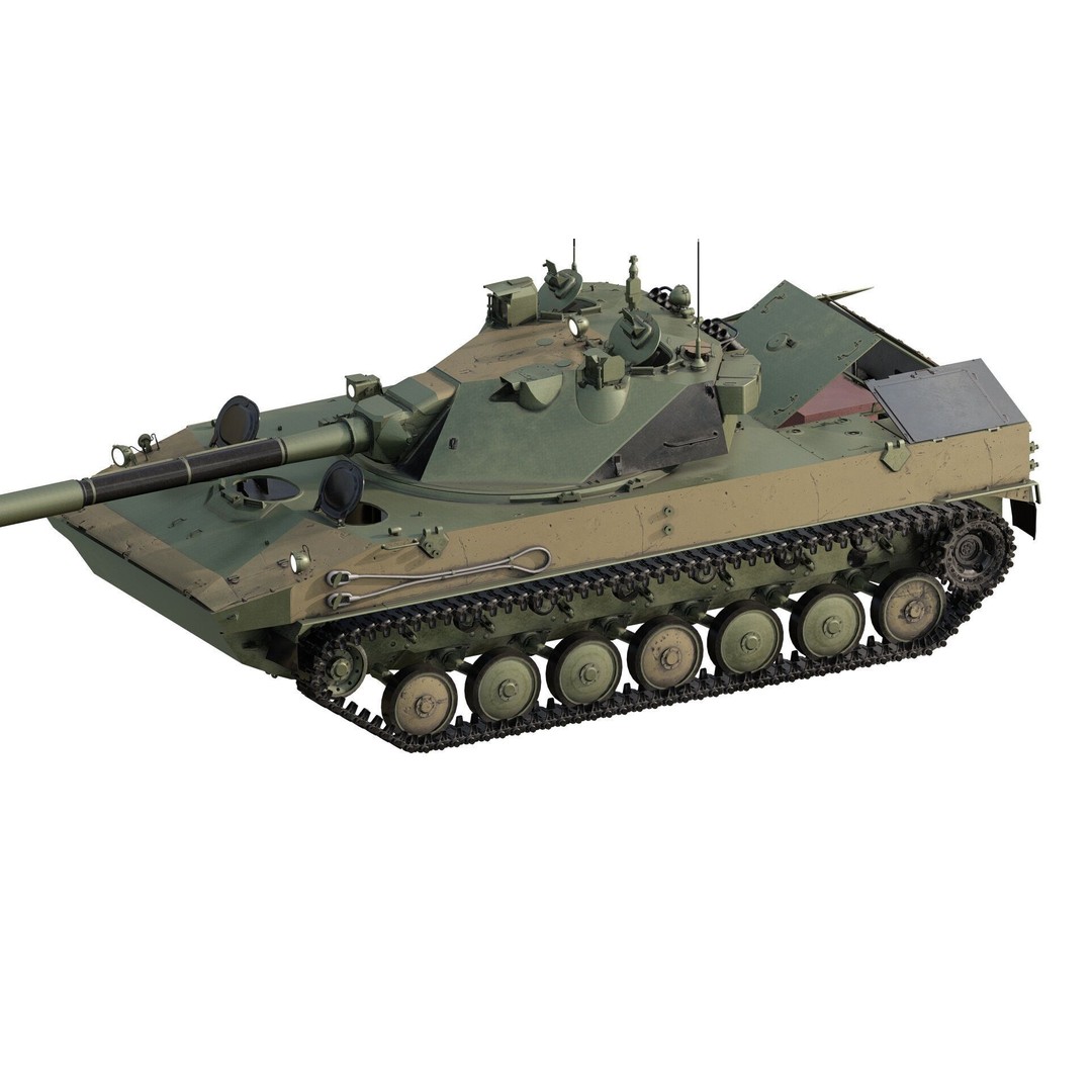 2S25 Sprut-SD 3D Model – Detailed Military Vehicle with Interior, OBJ - View 8