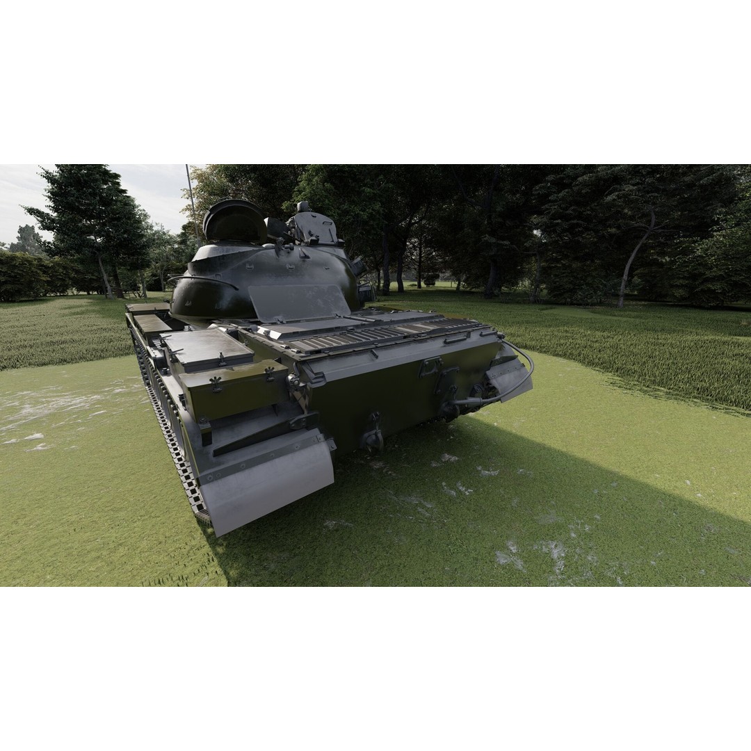 T-55A Obyekt 155A 3D Model – Detailed Military Vehicle, FBX, OBJ, PBR - View 11