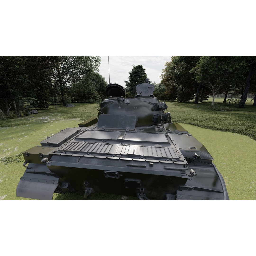 T-55A Obyekt 155A 3D Model – Detailed Military Vehicle, FBX, OBJ, PBR - View 12