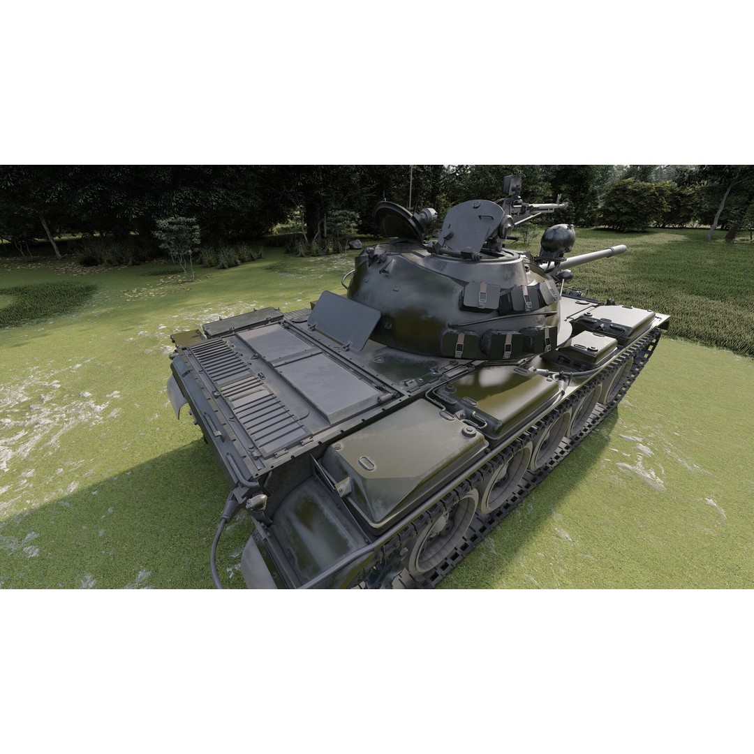 T-55A Obyekt 155A 3D Model – Detailed Military Vehicle, FBX, OBJ, PBR - View 13