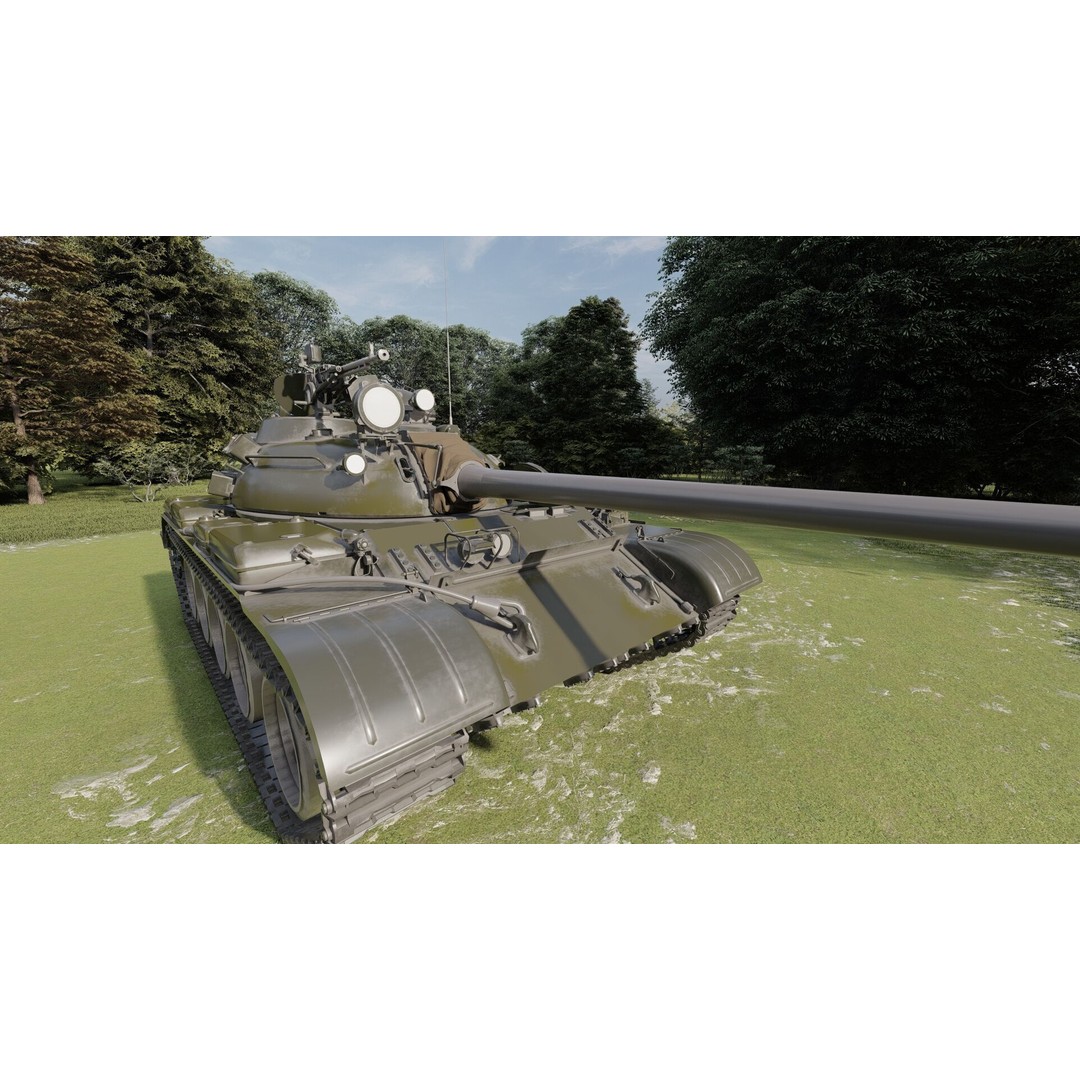 T-55A Obyekt 155A 3D Model – Detailed Military Vehicle, FBX, OBJ, PBR - View 15