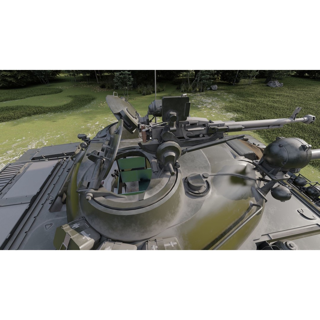 T-55A Obyekt 155A 3D Model – Detailed Military Vehicle, FBX, OBJ, PBR - View 17