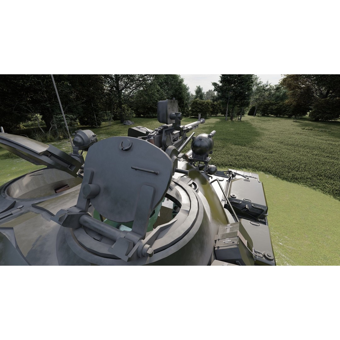 T-55A Obyekt 155A 3D Model – Detailed Military Vehicle, FBX, OBJ, PBR - View 18