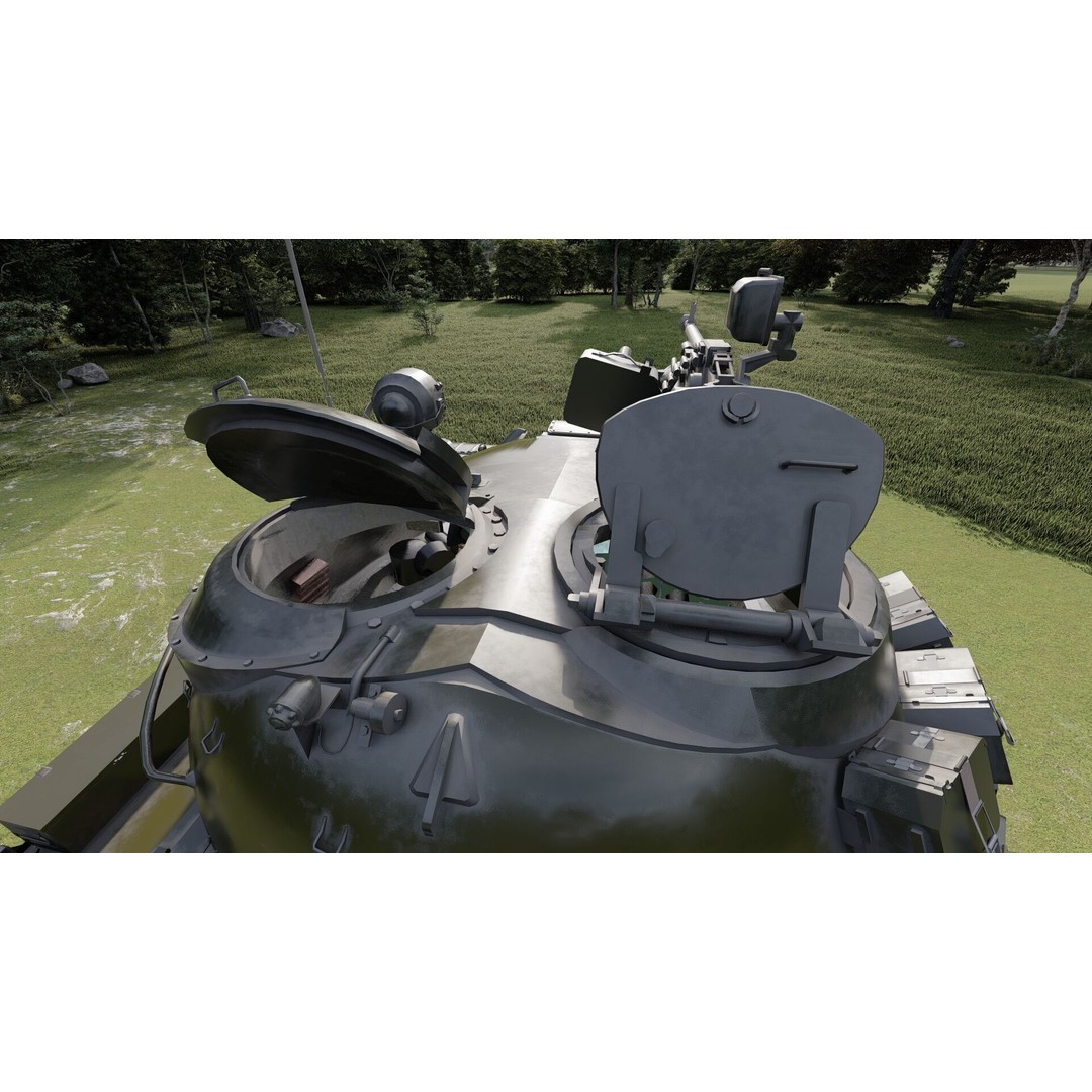 T-55A Obyekt 155A 3D Model – Detailed Military Vehicle, FBX, OBJ, PBR - View 19