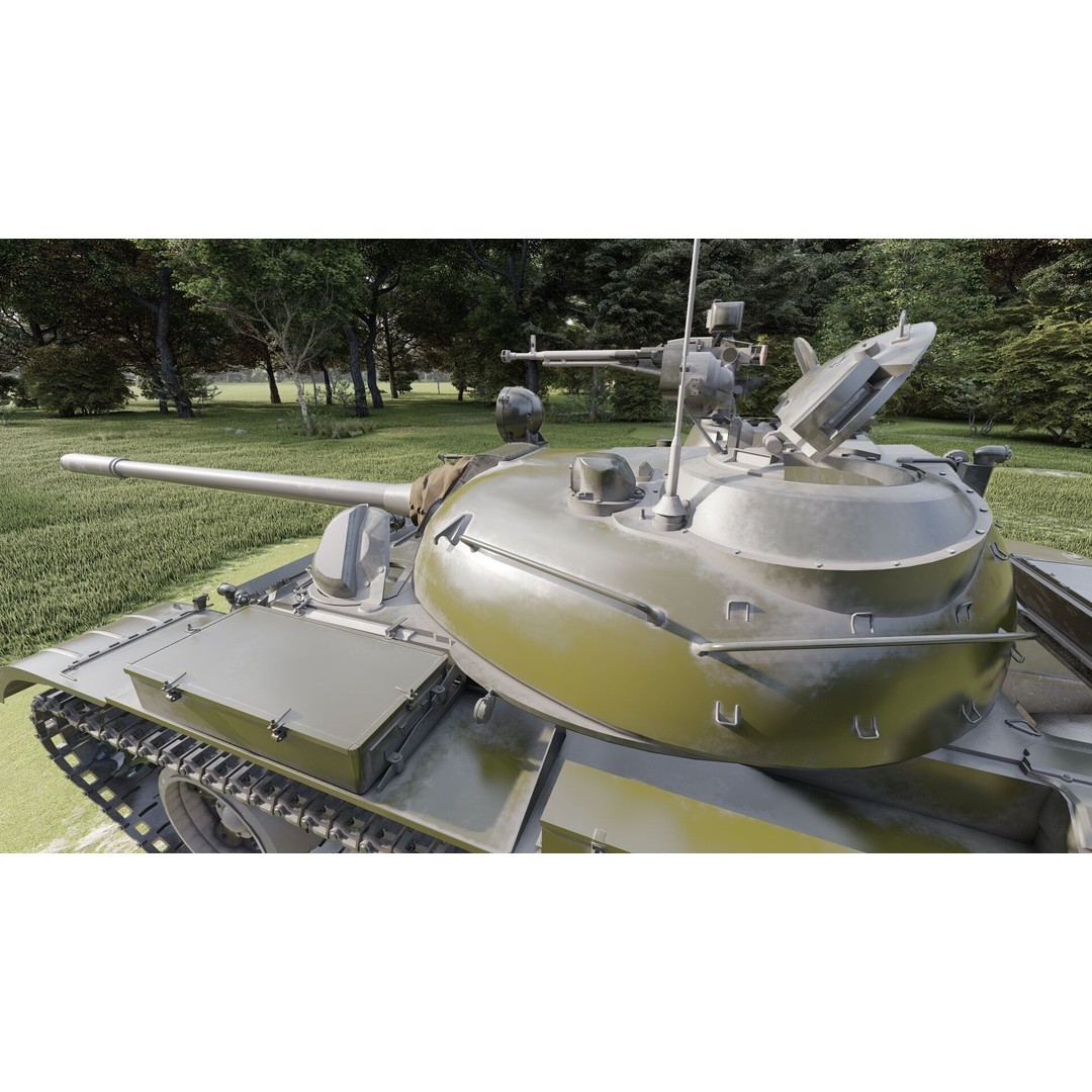 T-55A Obyekt 155A 3D Model – Detailed Military Vehicle, FBX, OBJ, PBR - View 21