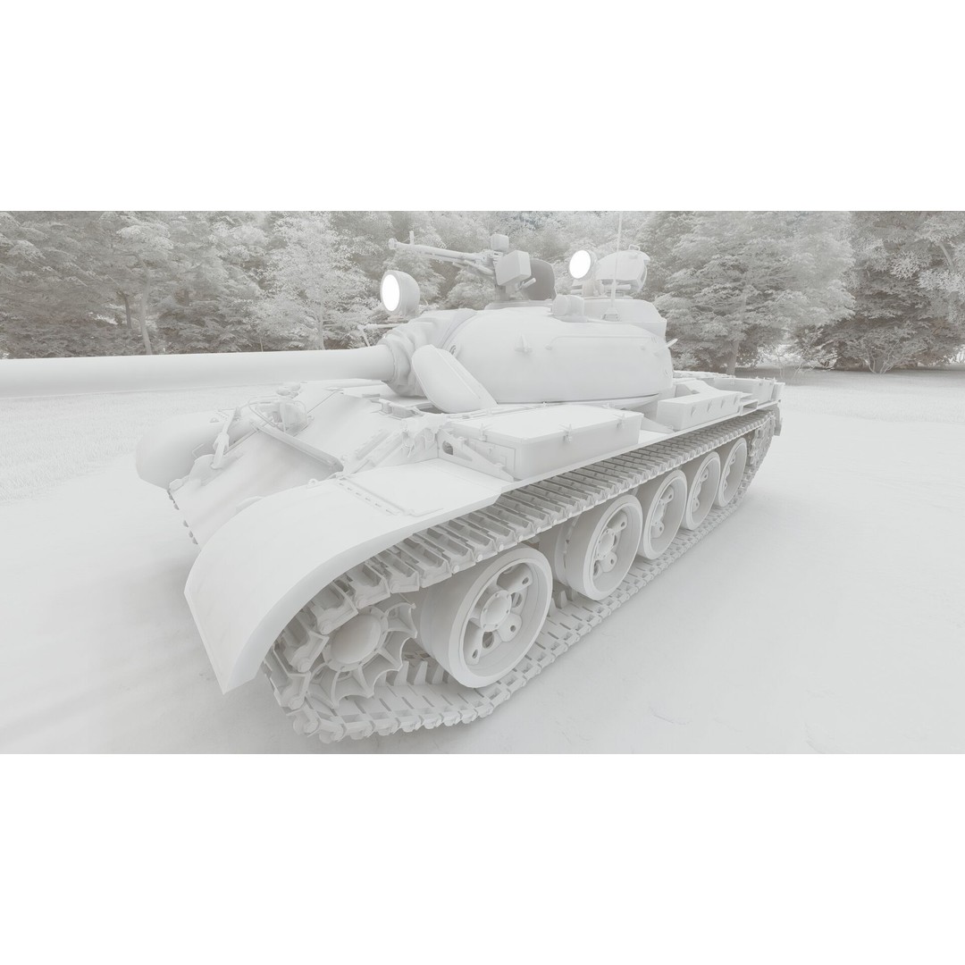 T-55A Obyekt 155A 3D Model – Detailed Military Vehicle, FBX, OBJ, PBR - View 31