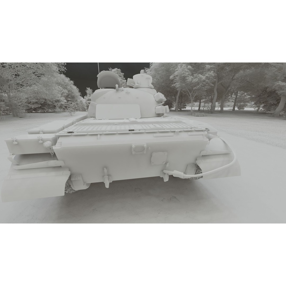 T-55A Obyekt 155A 3D Model – Detailed Military Vehicle, FBX, OBJ, PBR - View 35