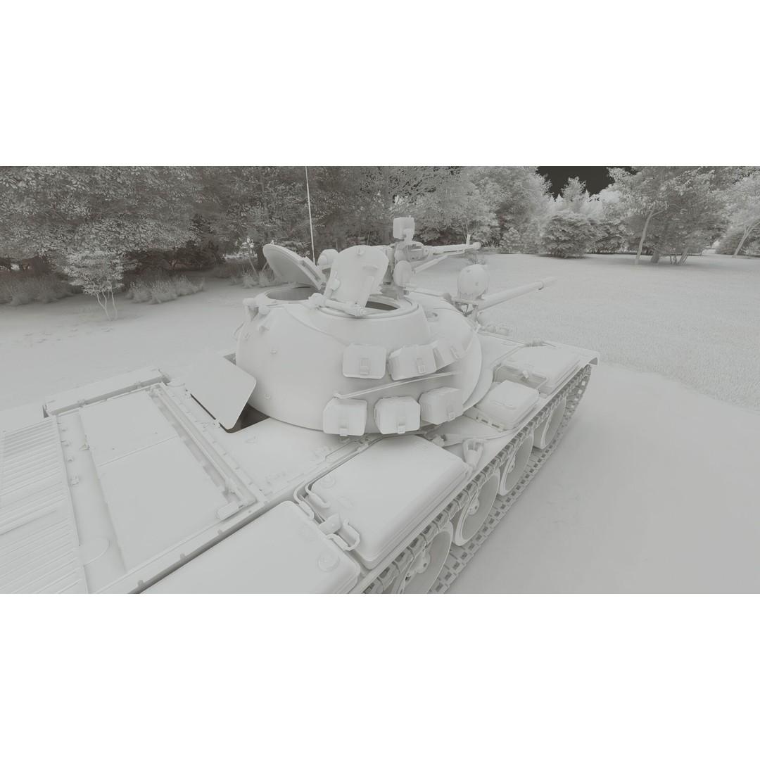 T-55A Obyekt 155A 3D Model – Detailed Military Vehicle, FBX, OBJ, PBR - View 36