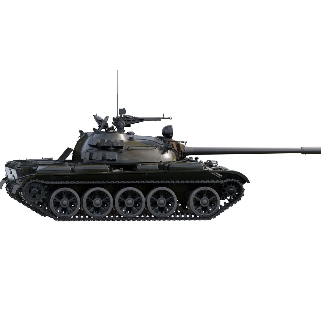T-55A Obyekt 155A 3D Model – Detailed Military Vehicle, FBX, OBJ, PBR - View 4