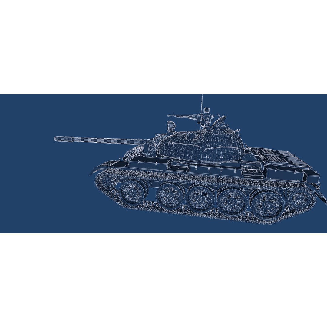 T-55A Obyekt 155A 3D Model – Detailed Military Vehicle, FBX, OBJ, PBR - View 42