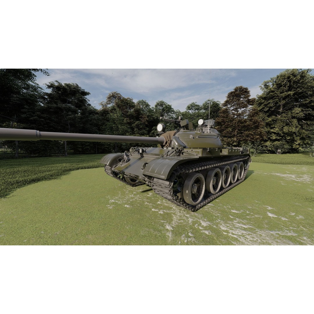 T-55A Obyekt 155A 3D Model – Detailed Military Vehicle, FBX, OBJ, PBR - View 8