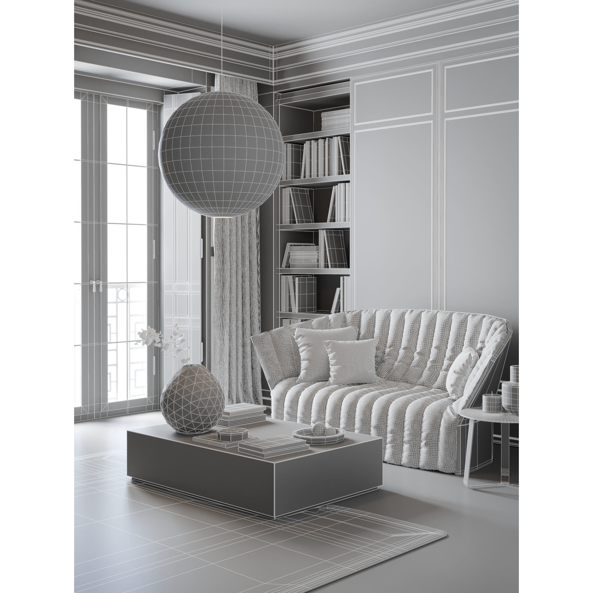 Eclectic Apartment Interior - Cinema 4D 3D Model - View 11