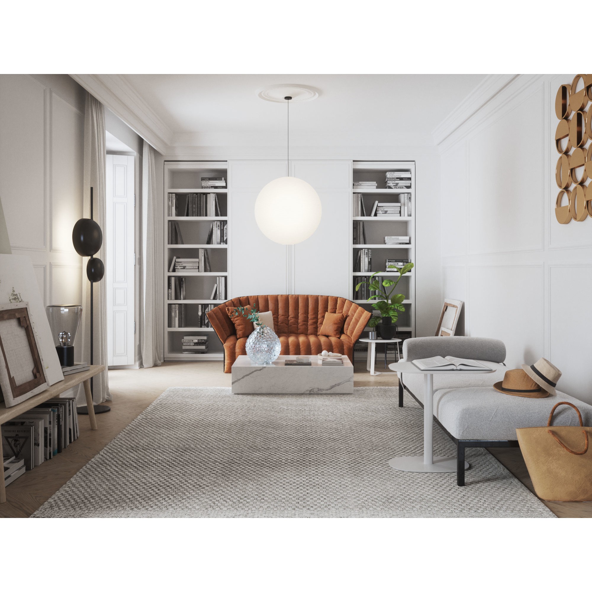 Eclectic Apartment Interior - Cinema 4D 3D Model - View 3