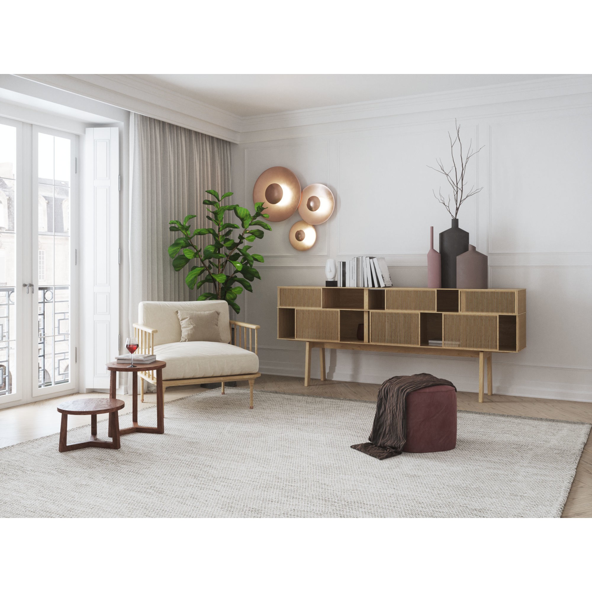 Eclectic Apartment Interior - Cinema 4D 3D Model - View 5