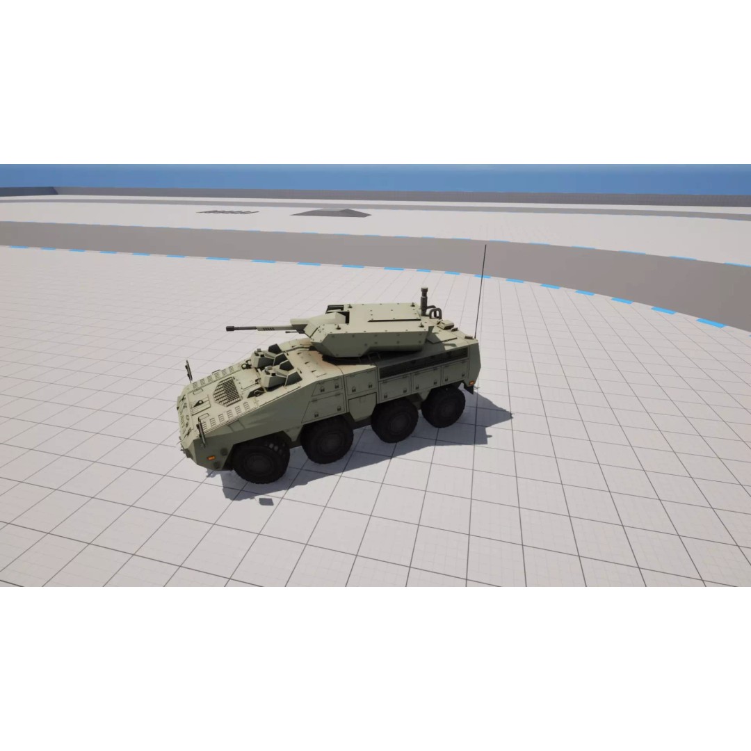 BARYS 8x8 Armoured Wheeled Vehicle 3D Model – Low Poly Game Asset, FBX, OBJ