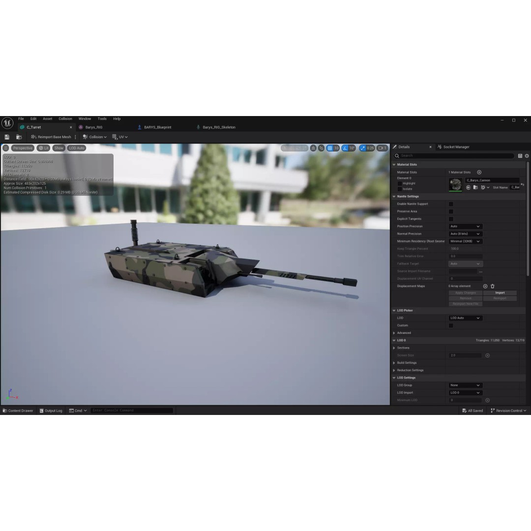 BARYS 8x8 Armoured Wheeled Vehicle 3D Model – Low Poly Game Asset, FBX, OBJ - View 65