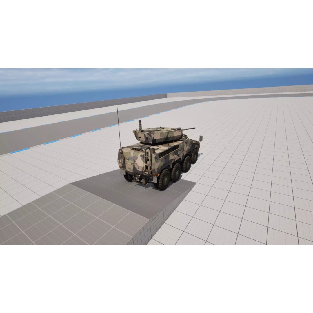 BARYS 8x8 Armoured Wheeled Vehicle 3D Model – Low Poly Game Asset, FBX, OBJ - View 66