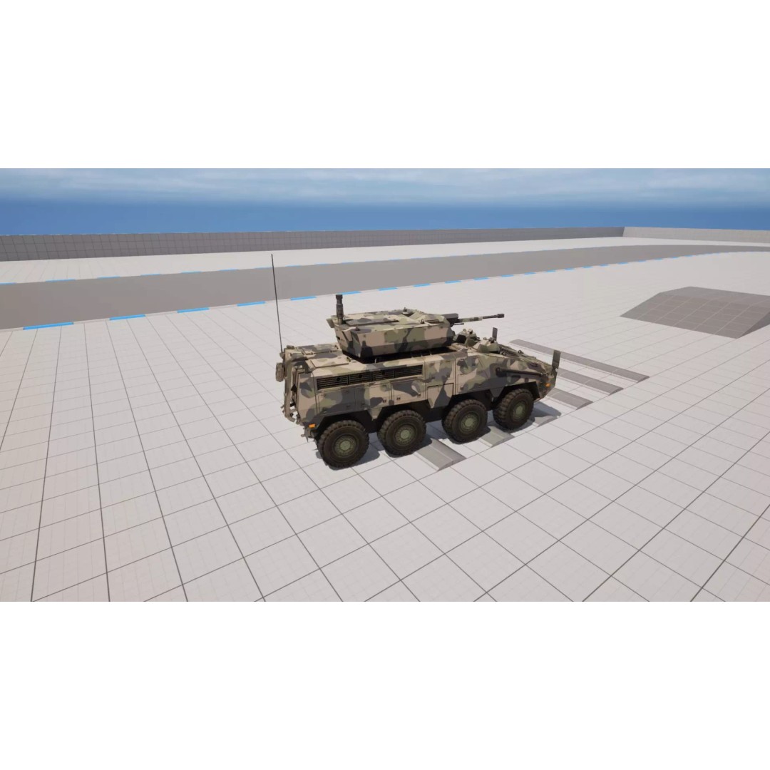 BARYS 8x8 Armoured Wheeled Vehicle 3D Model – Low Poly Game Asset, FBX, OBJ - View 67
