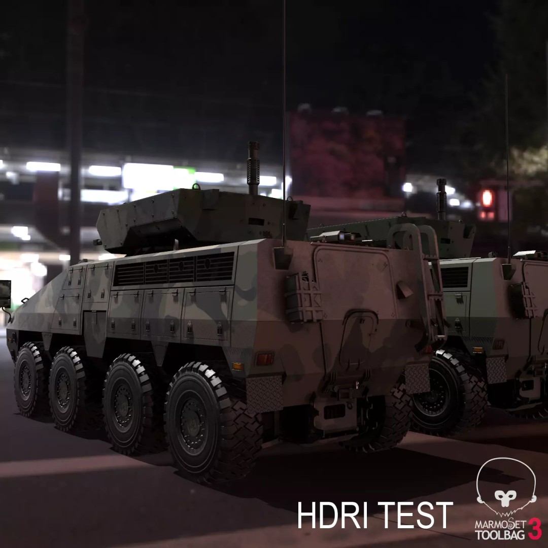 BARYS 8x8 Armoured Wheeled Vehicle 3D Model – Low Poly Game Asset, FBX, OBJ - View 7