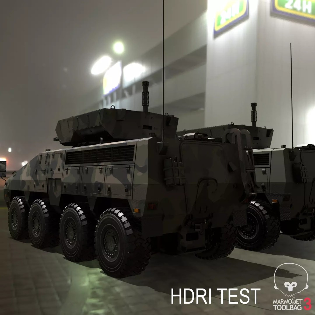 BARYS 8x8 Armoured Wheeled Vehicle 3D Model – Low Poly Game Asset, FBX, OBJ - View 8