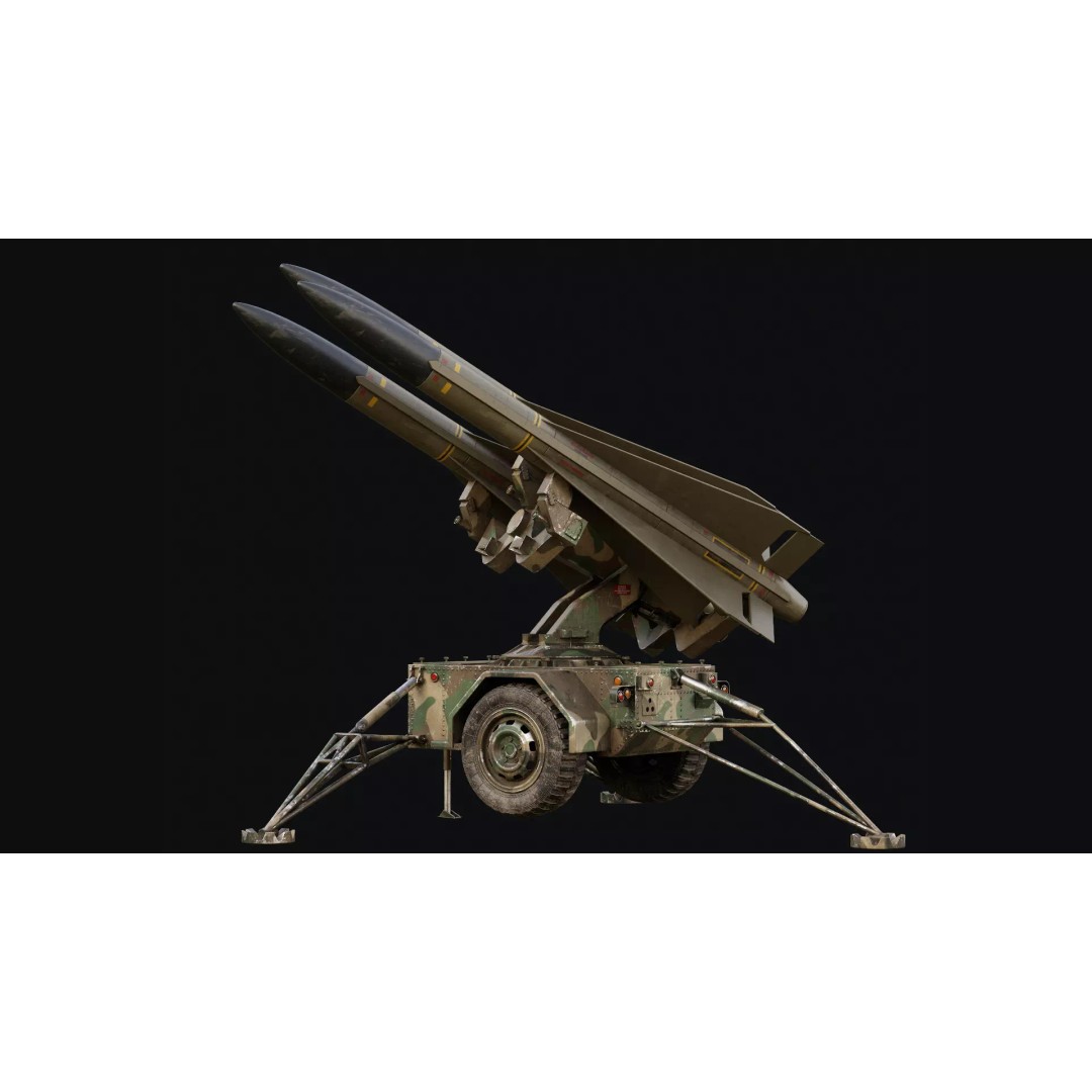 Missile Launcher 3D Model – Low Poly Game Ready Asset, FBX & OBJ - View 2