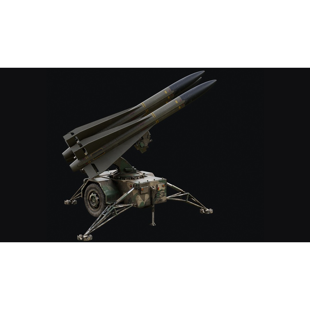 Missile Launcher 3D Model – Low Poly Game Ready Asset, FBX & OBJ - View 3