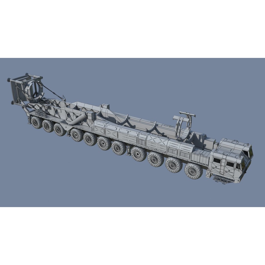 Hwasong 17 Missile Launcher 3D Model – PBR Military Vehicle, FBX