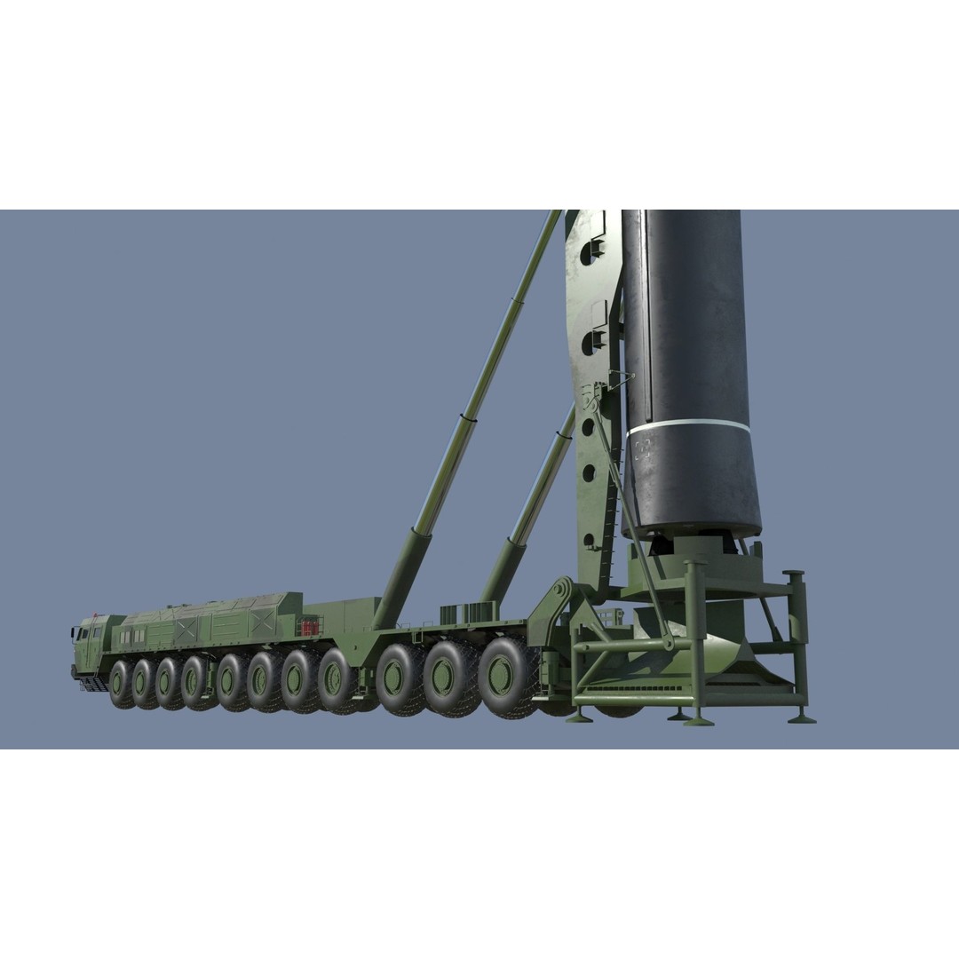 Hwasong 17 Missile Launcher 3D Model – PBR Military Vehicle, FBX - View 11