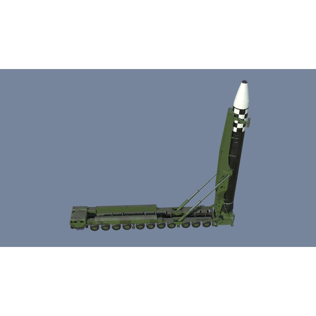 Hwasong 17 Missile Launcher 3D Model – PBR Military Vehicle, FBX - View 12