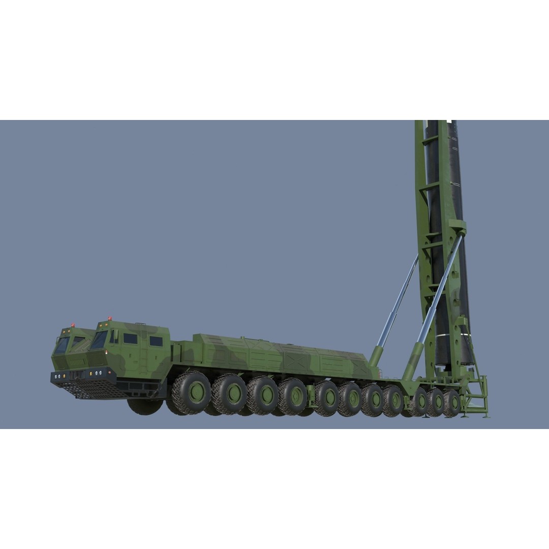Hwasong 17 Missile Launcher 3D Model – PBR Military Vehicle, FBX - View 13