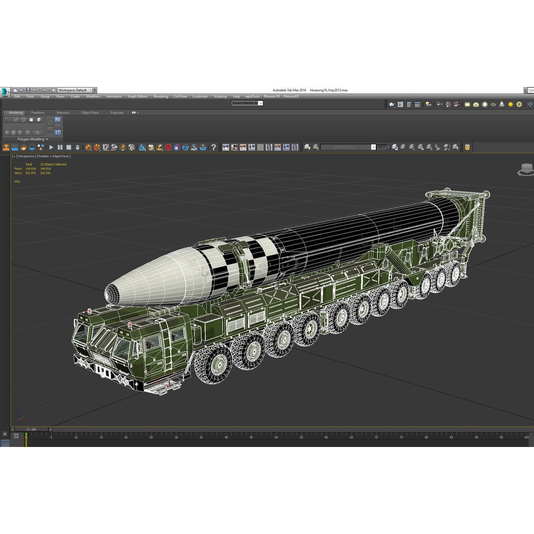Hwasong 17 Missile Launcher 3D Model – PBR Military Vehicle, FBX - View 18
