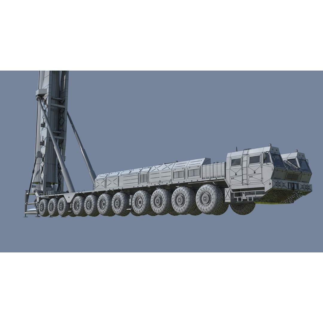 Hwasong 17 Missile Launcher 3D Model – PBR Military Vehicle, FBX - View 19