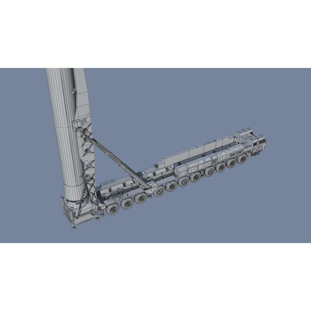 Hwasong 17 Missile Launcher 3D Model – PBR Military Vehicle, FBX - View 20