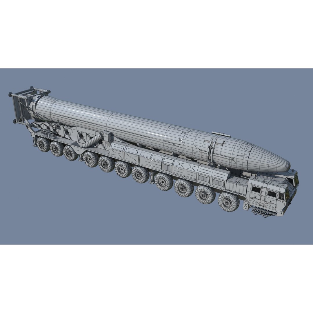 Hwasong 17 Missile Launcher 3D Model – PBR Military Vehicle, FBX - View 21