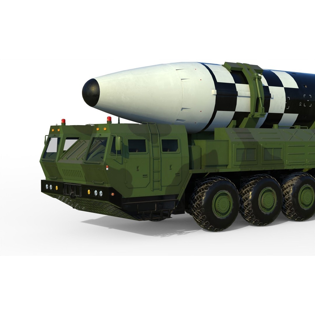 Hwasong 17 Missile Launcher 3D Model – PBR Military Vehicle, FBX - View 5