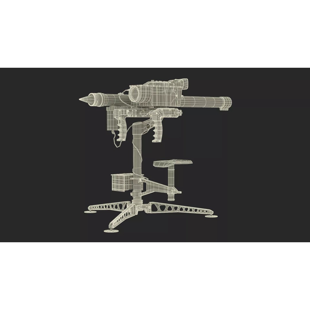 Mistral Portable Anti-Aircraft Missile System 3D Model – High Poly PBR Asset, FBX - View 19