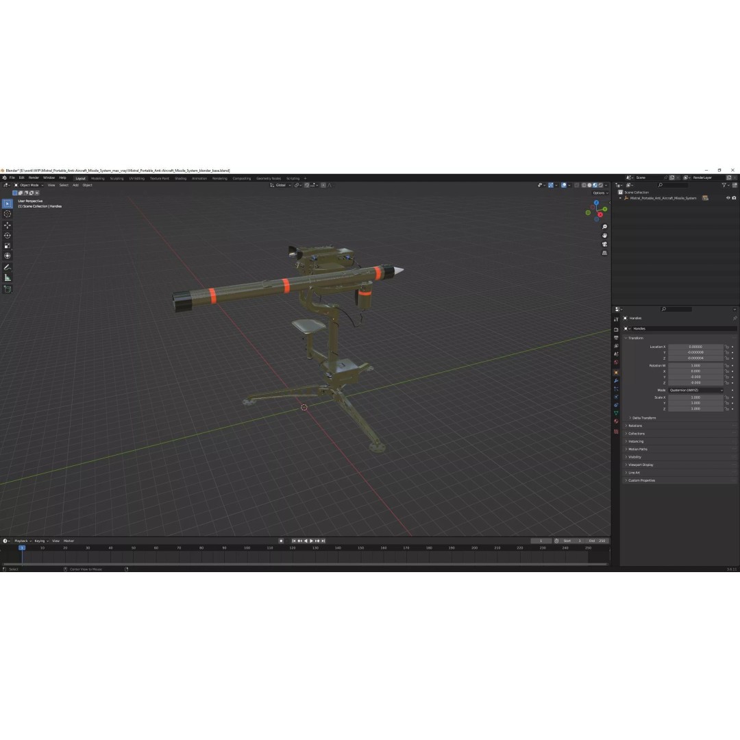 Mistral Portable Anti-Aircraft Missile System 3D Model – High Poly PBR Asset, FBX - View 22