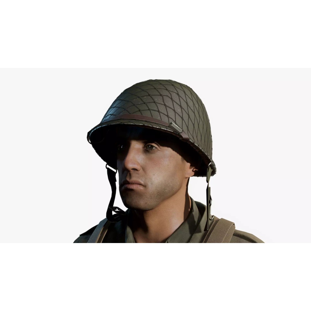 WW2 Infantry Soldier 3D Model – Low Poly Game-Ready Character, FBX - View 3
