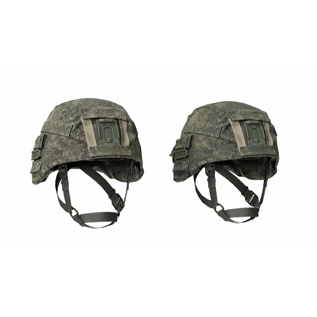 Russian 6B47 Ratnik Helmet 3D Model – Low Poly Military Asset, FBX, OBJ - View 3