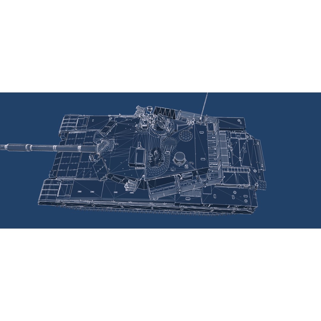 VT-1A MBT-2000 3D Model – Detailed Military Tank with Interior