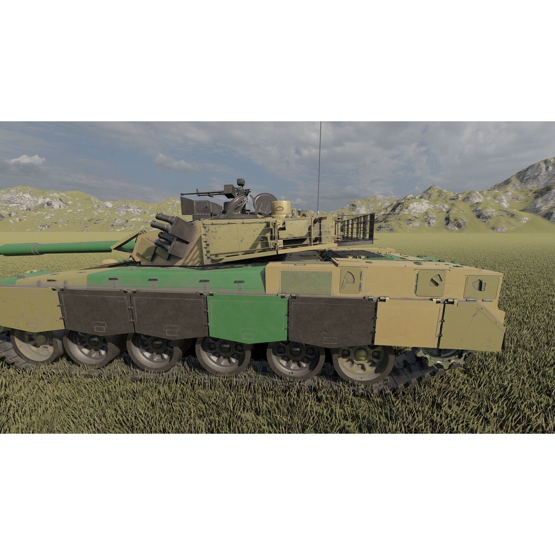 VT-1A MBT-2000 3D Model – Detailed Military Tank with Interior - View 11
