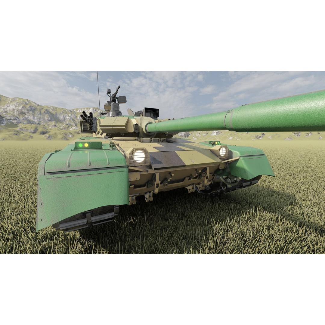 VT-1A MBT-2000 3D Model – Detailed Military Tank with Interior - View 18