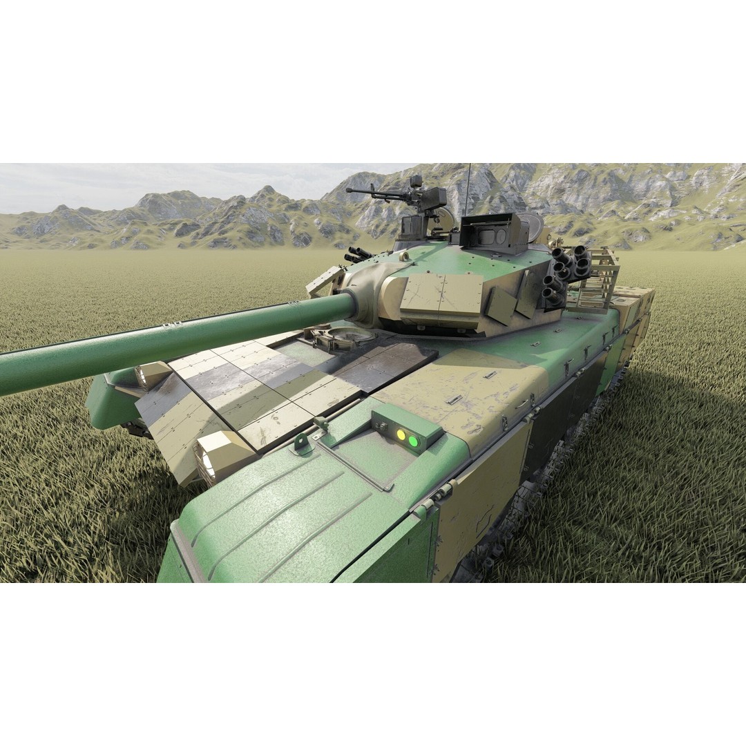 VT-1A MBT-2000 3D Model – Detailed Military Tank with Interior - View 20