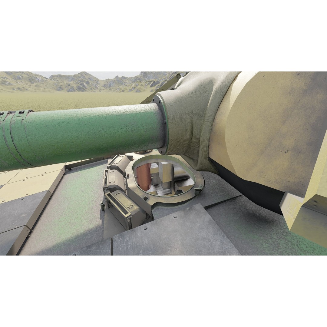 VT-1A MBT-2000 3D Model – Detailed Military Tank with Interior - View 22