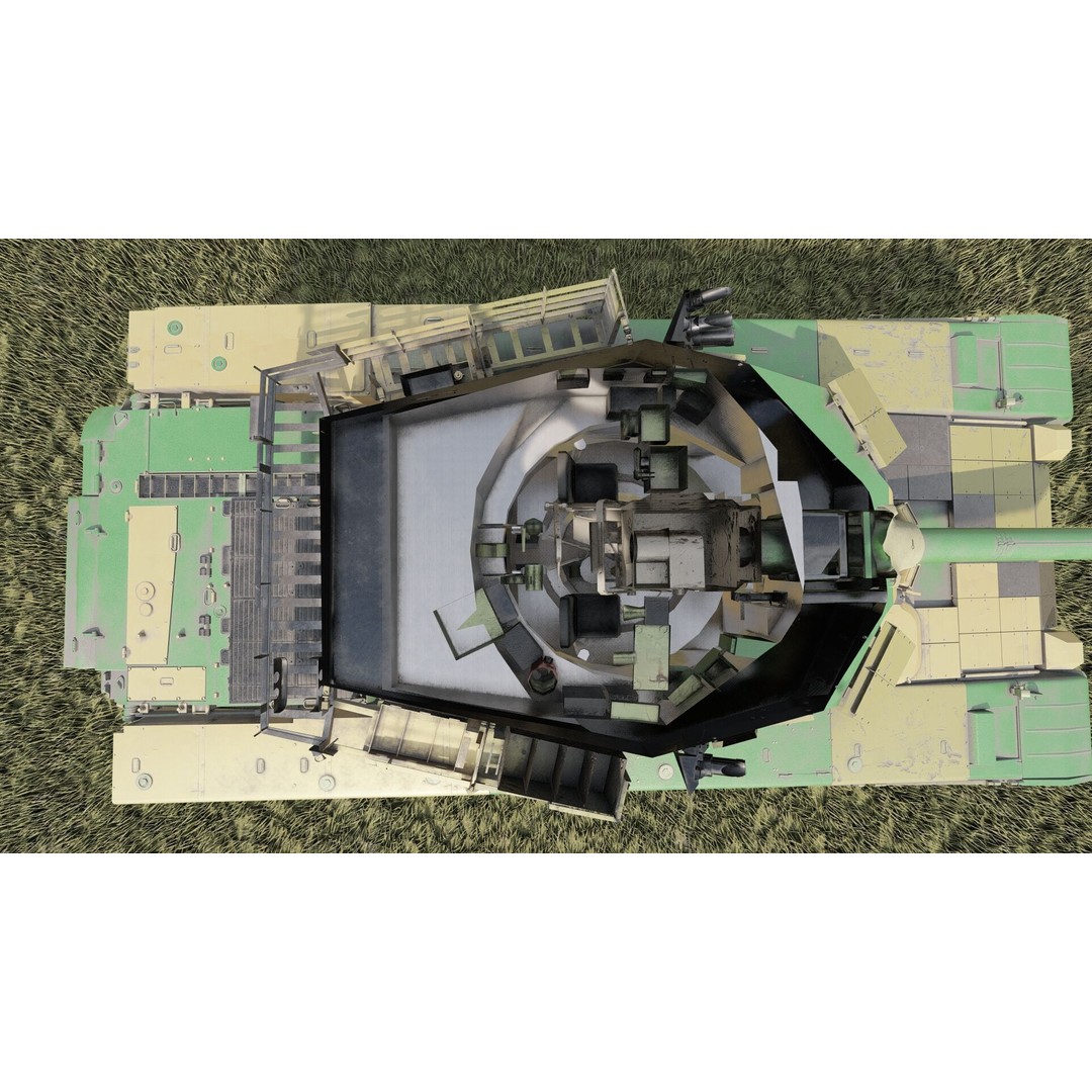 VT-1A MBT-2000 3D Model – Detailed Military Tank with Interior - View 28