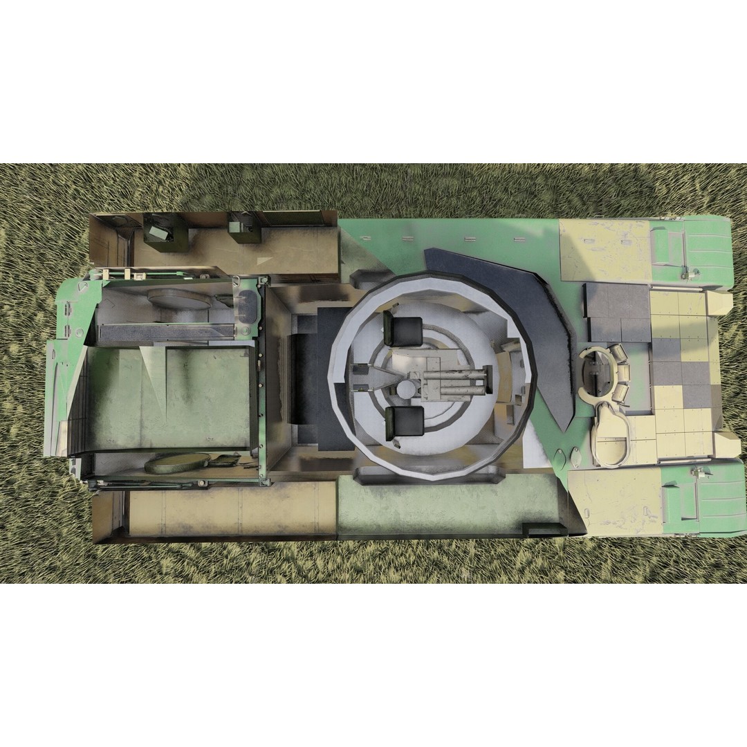 VT-1A MBT-2000 3D Model – Detailed Military Tank with Interior - View 30