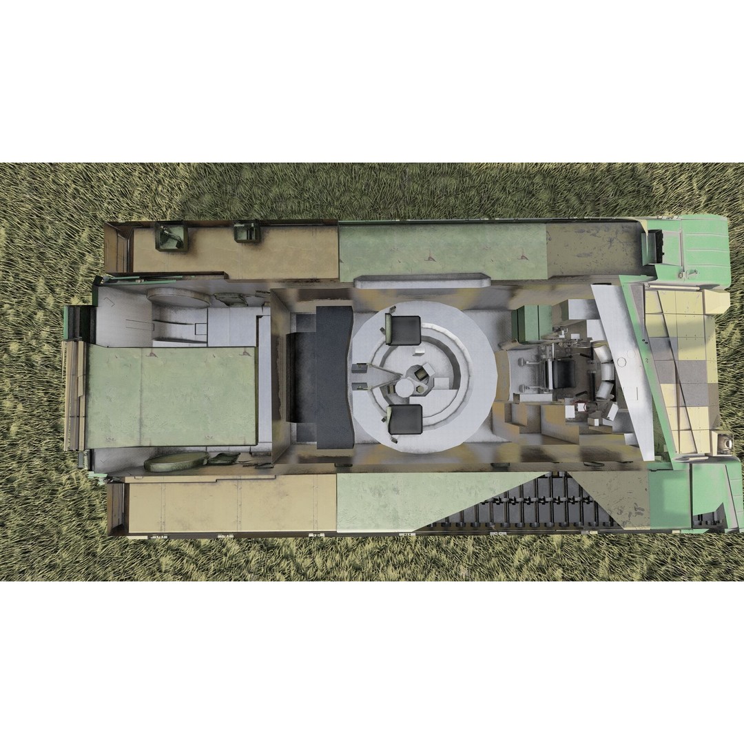 VT-1A MBT-2000 3D Model – Detailed Military Tank with Interior - View 31