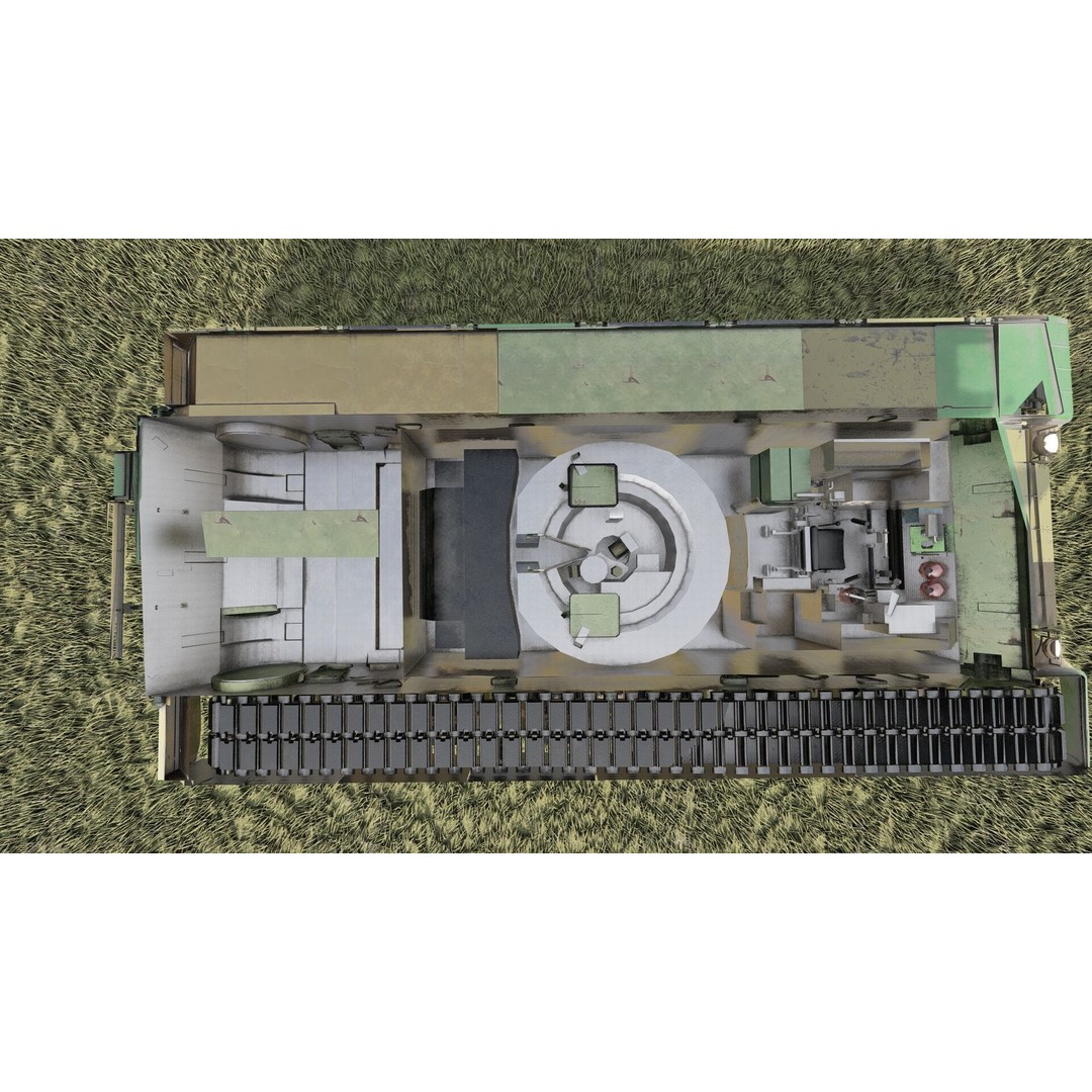 VT-1A MBT-2000 3D Model – Detailed Military Tank with Interior - View 32