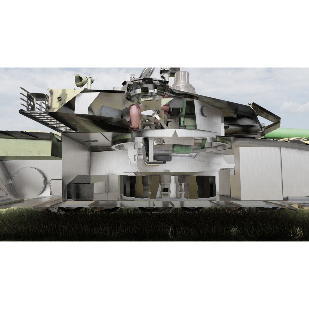 VT-1A MBT-2000 3D Model – Detailed Military Tank with Interior - View 33